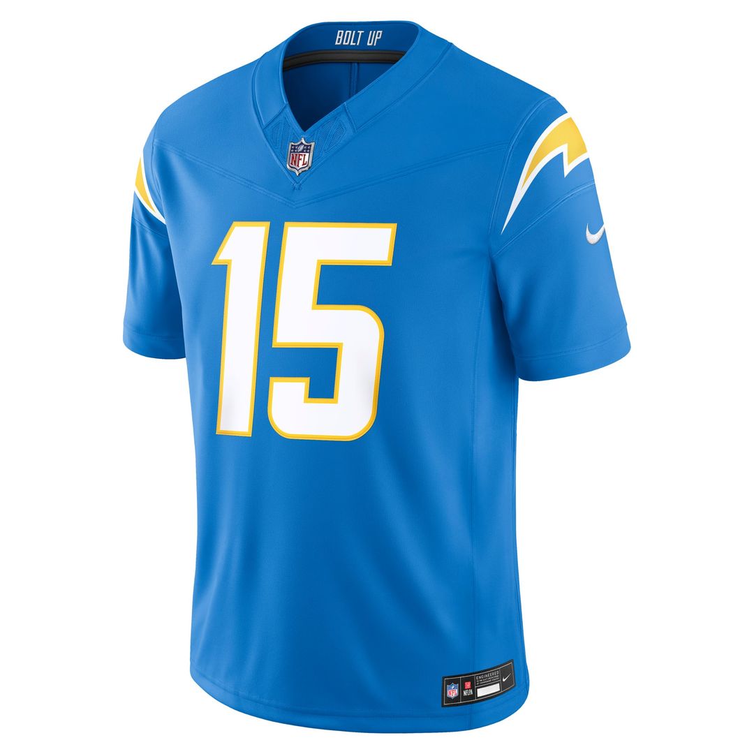 Ladd McConkey Los Angeles Chargers Nike Powder Blue Team Vapor F.U.S.E. Stitched Limited Jersey