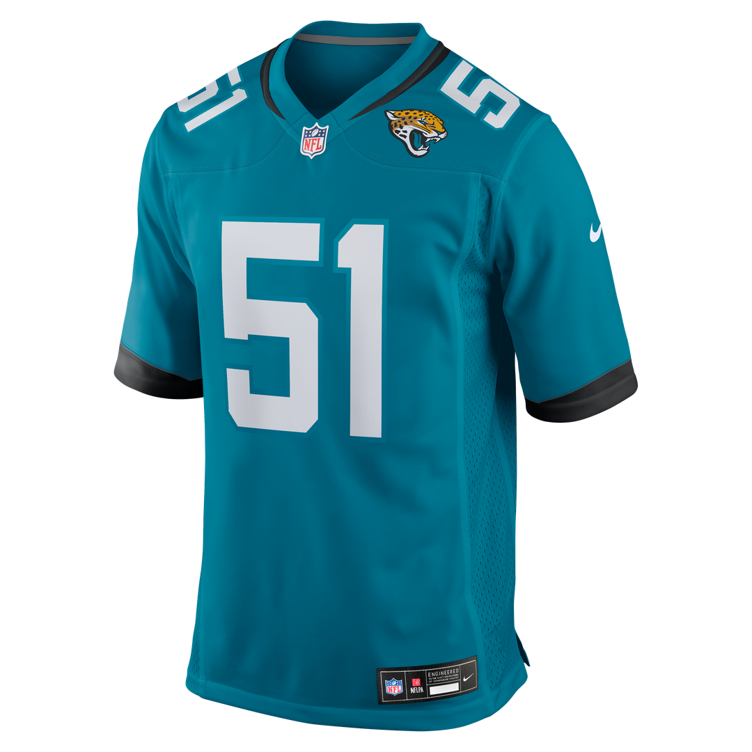 Ventrell Miller Jacksonville Jaguars Nike Teal Game Jersey