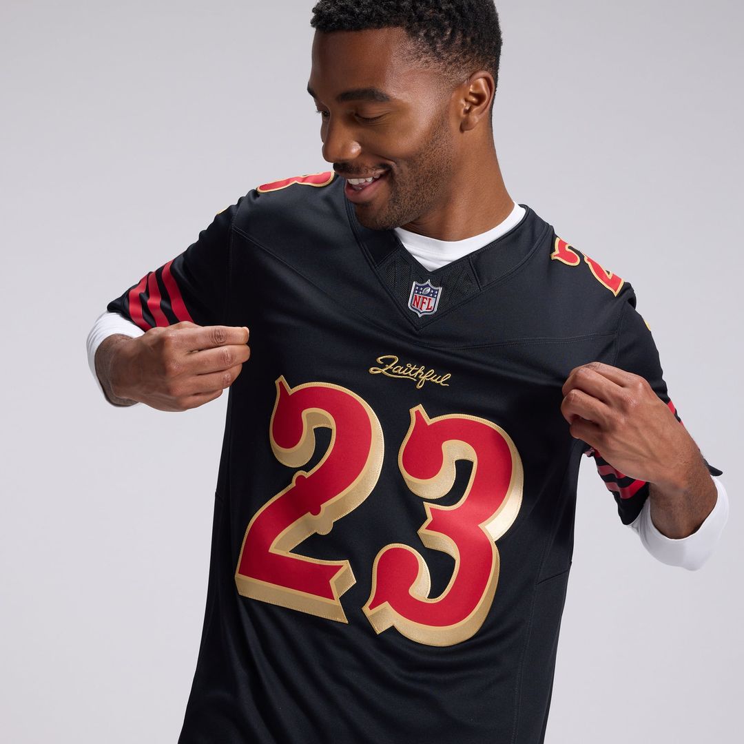 Christian McCaffrey San Francisco 49ers Nike Black Rivalries Collection Stitched Limited Jersey