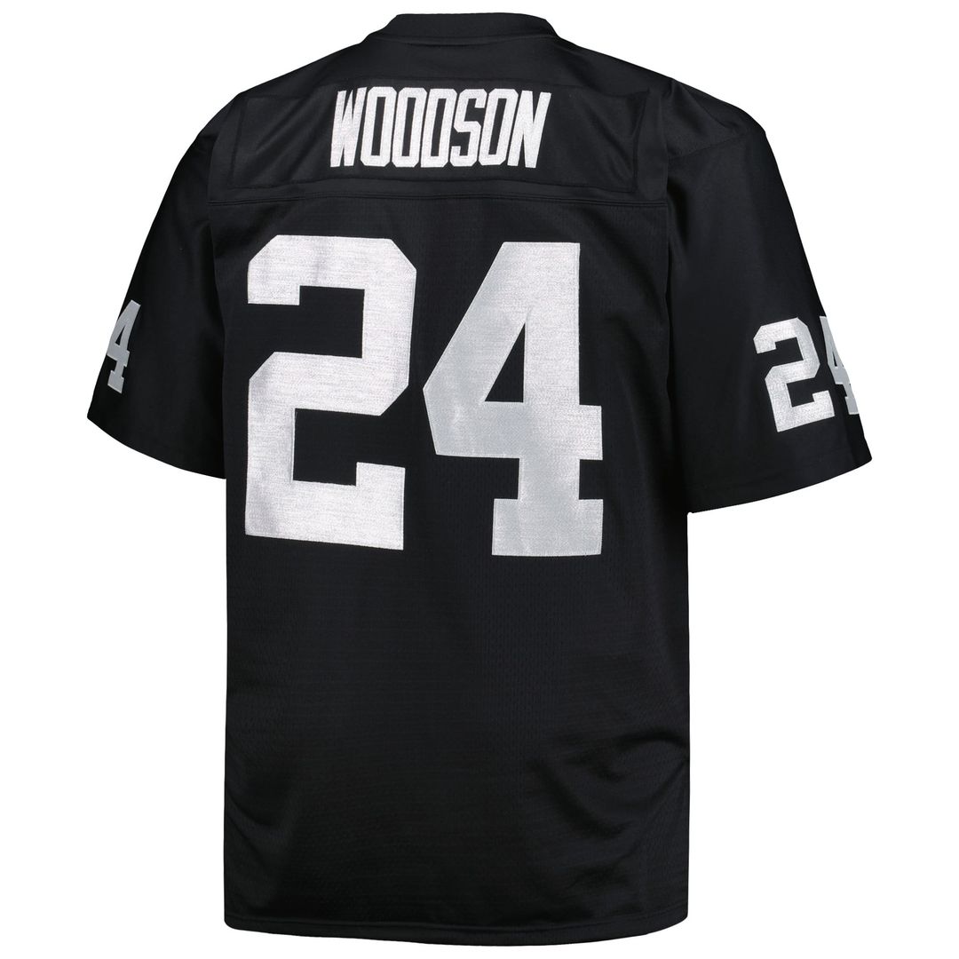 Charles Woodson Las Vegas Raiders Mitchell & Ness Black Big & Tall 1998 Retired Player Replica Jersey