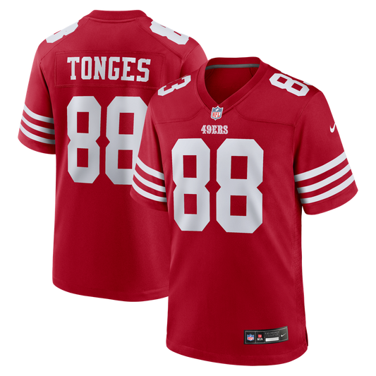 Jake Tonges San Francisco 49ers Nike Scarlet Team Game Jersey