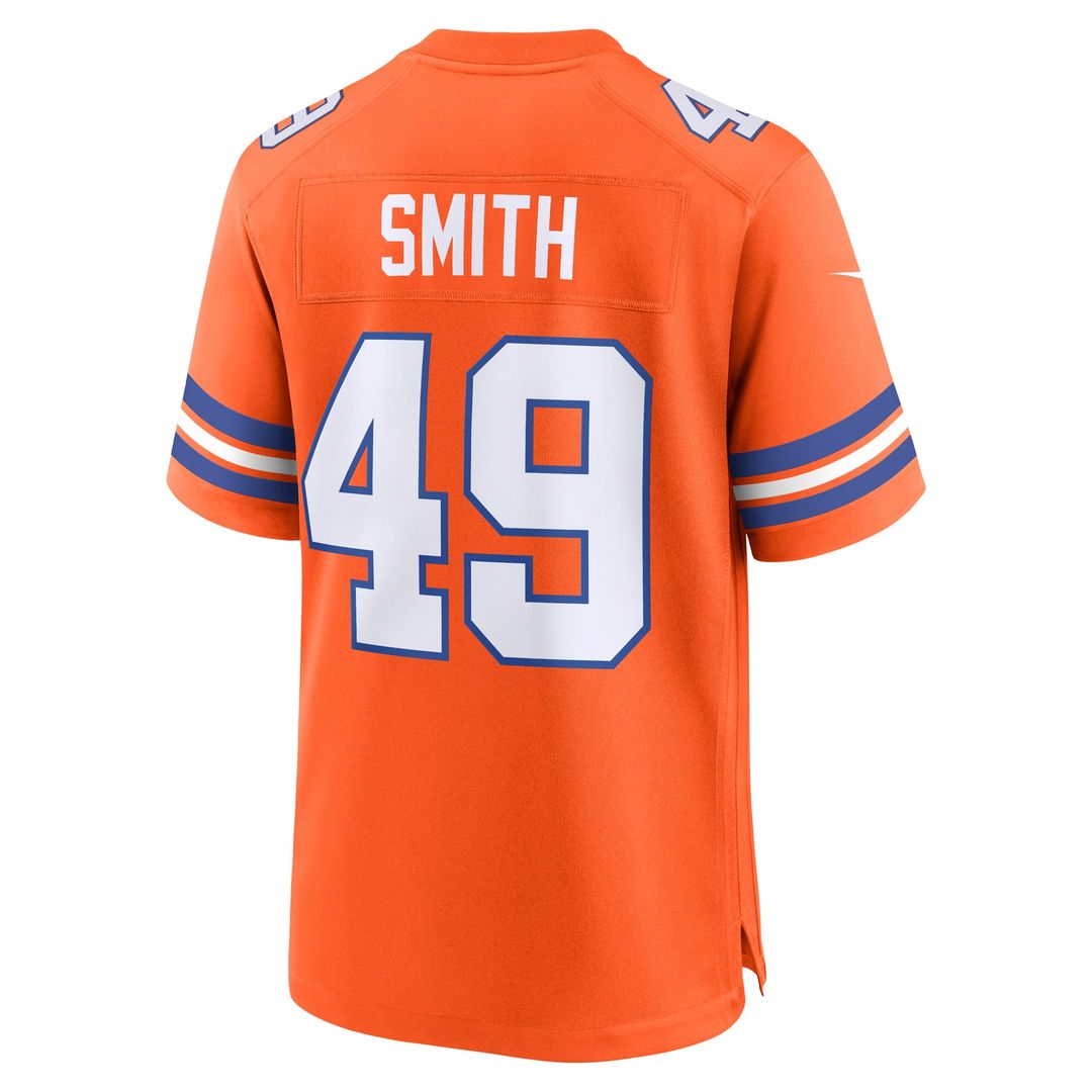 Dennis Smith Denver Broncos Nike Orange Retired Player Alternate Game Jersey