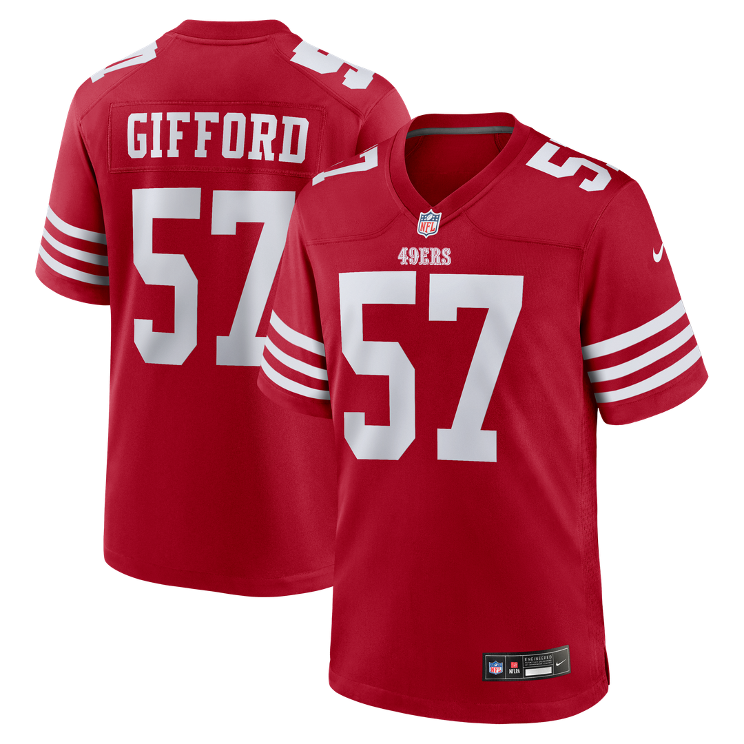 Luke Gifford San Francisco 49ers Nike Scarlet Team Game Jersey