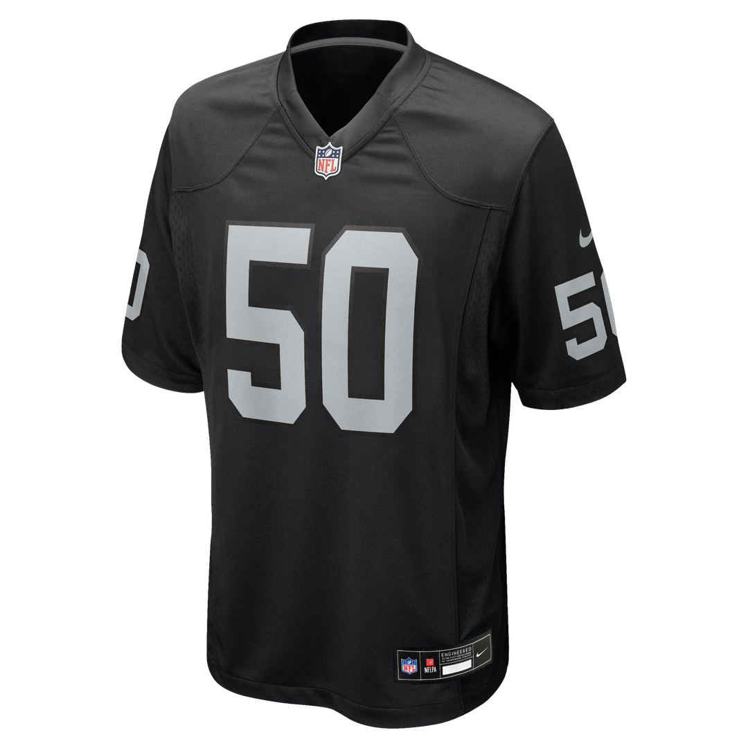 Segun Olubi Las Vegas Raiders Nike Black Team Game Jersey
