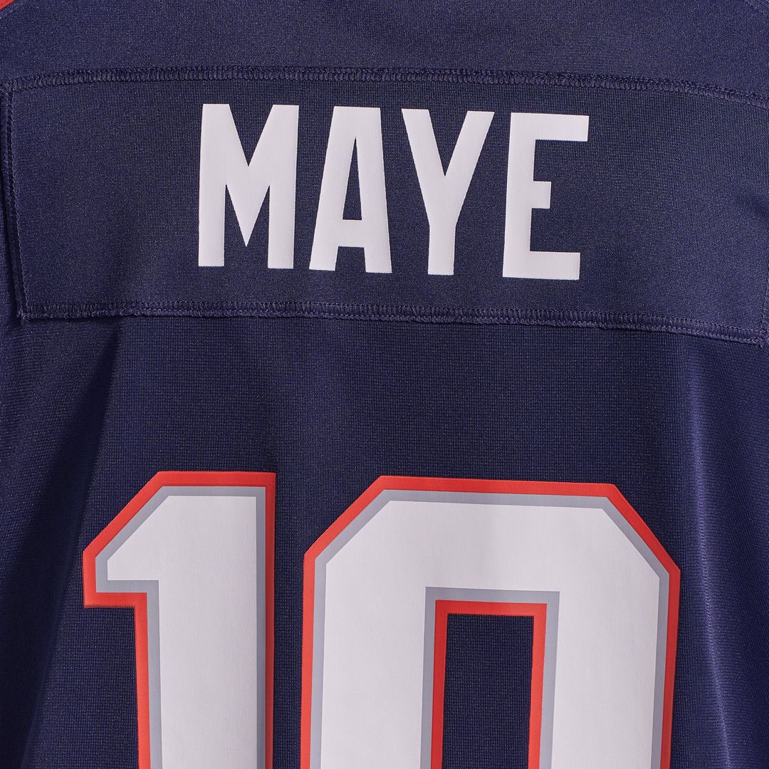 Drake Maye New England Patriots Nike Navy Player Game Jersey