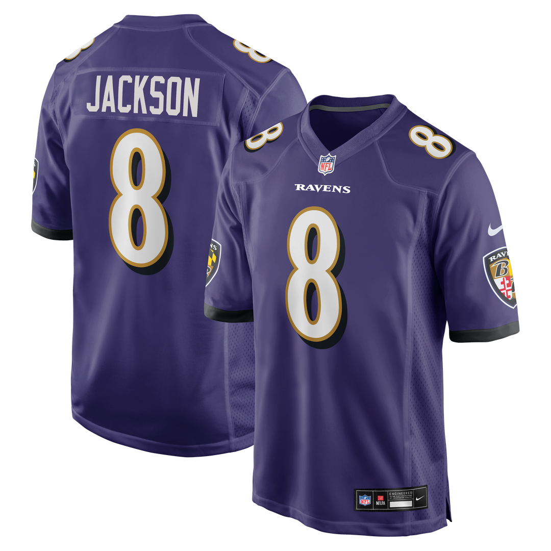 Lamar Jackson Baltimore Ravens Nike Purple Game Jersey
