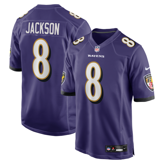 Lamar Jackson Baltimore Ravens Nike Purple Game Jersey
