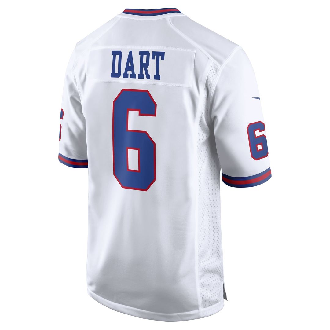 Jaxson Dart New York Giants Nike White Alternate Vintage White Game Jersey