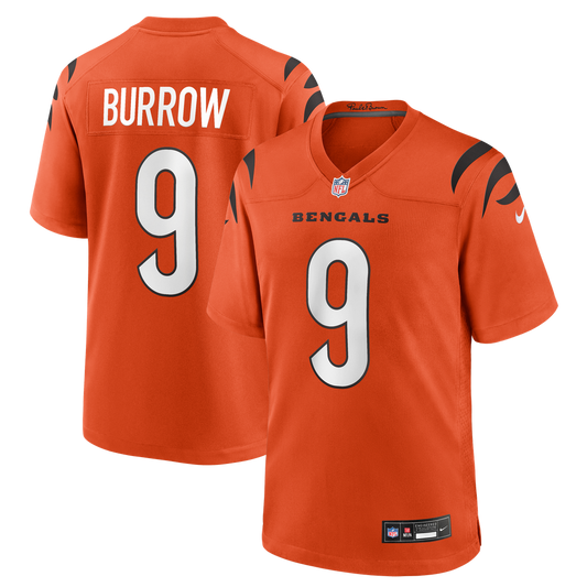 Joe Burrow Cincinnati Bengals Nike Orange Alternate Game Jersey