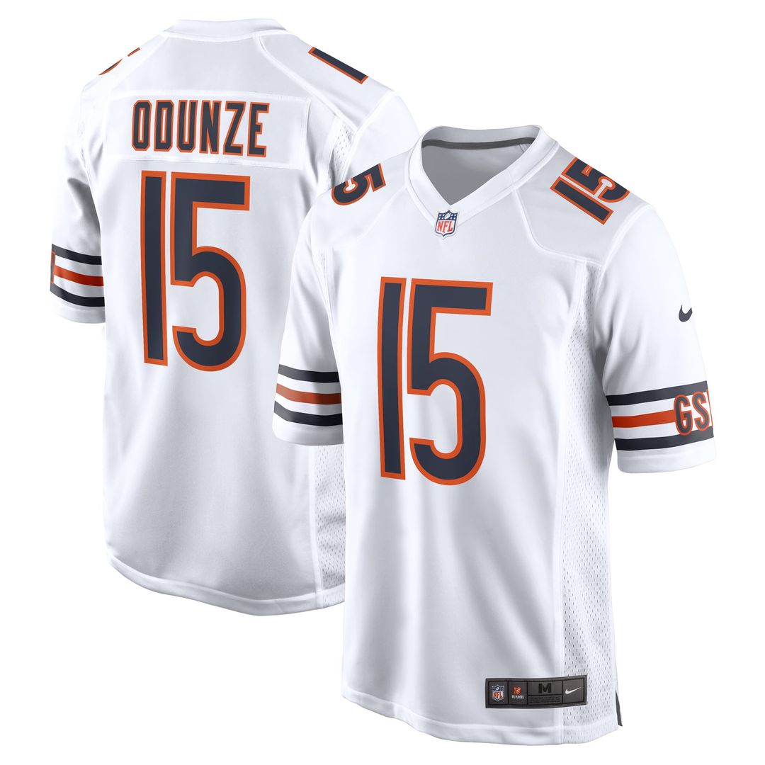Rome Odunze Chicago Bears Nike White Game Jersey