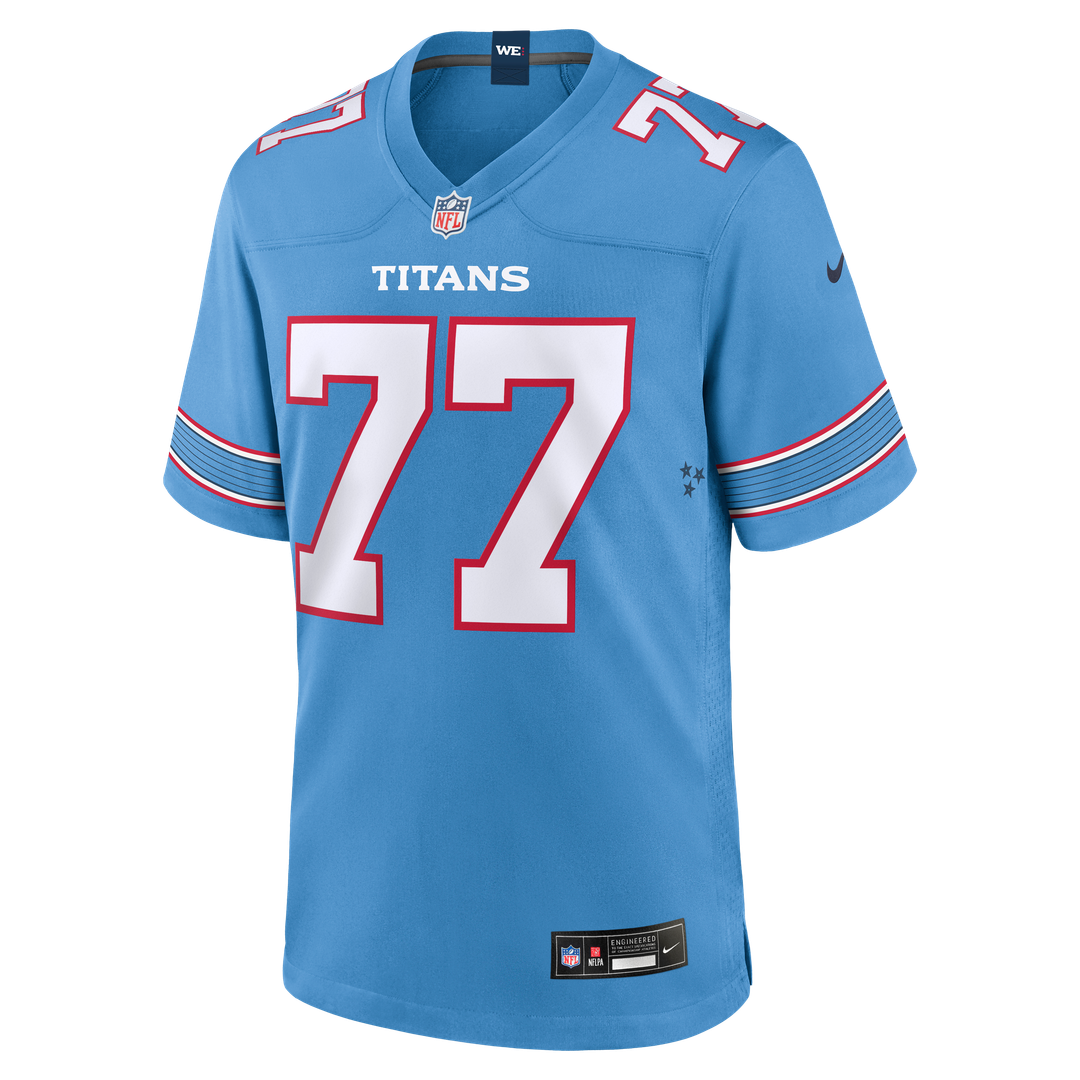 Peter Skoronski Tennessee Titans Nike Light Blue Game Jersey