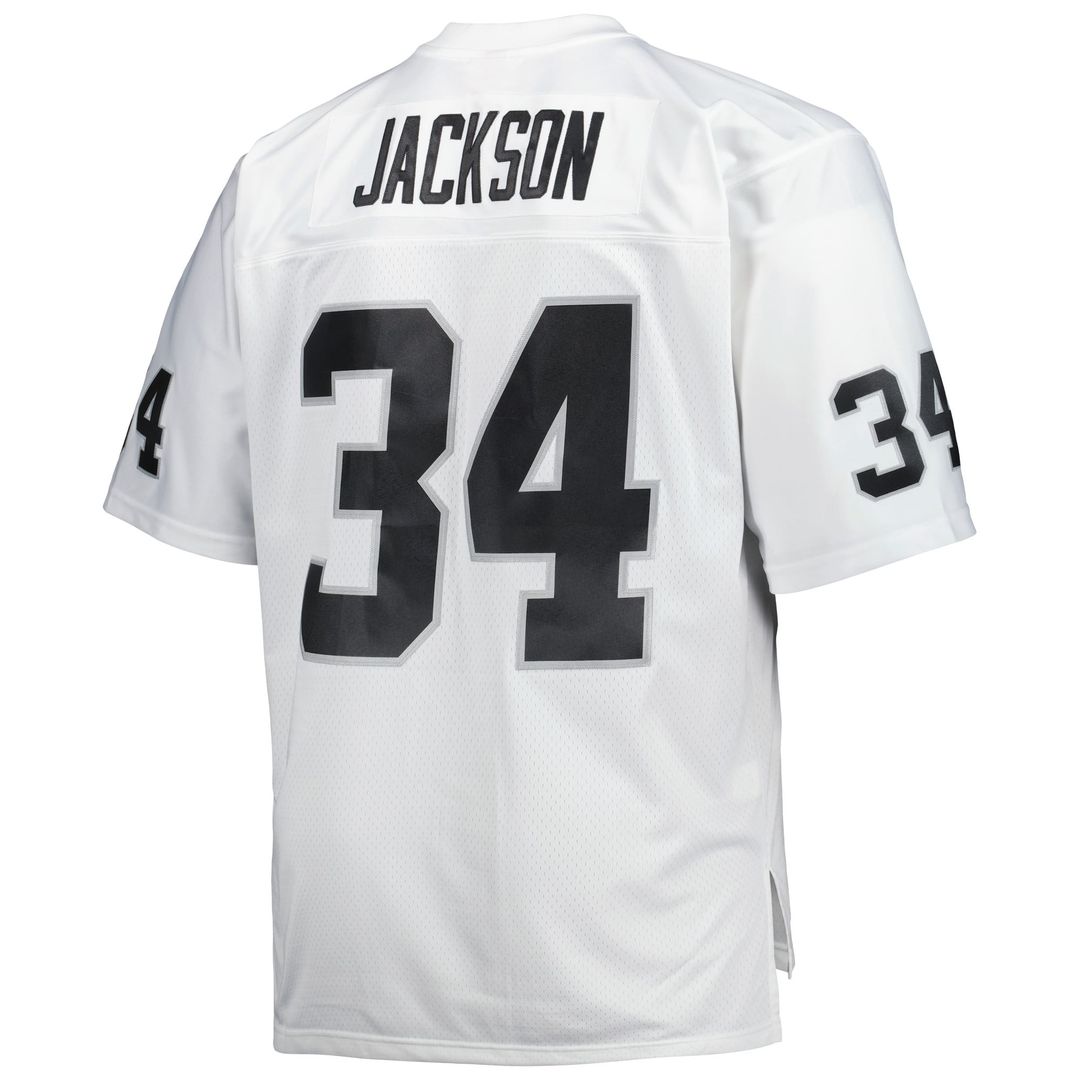 Bo Jackson Las Vegas Raiders Mitchell & Ness Black Big & Tall 1988 Retired Player Replica Jersey