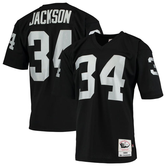 Bo Jackson Las Vegas Raiders 1990 Mitchell & Ness Black Authentic Throwback Retired Player Jersey