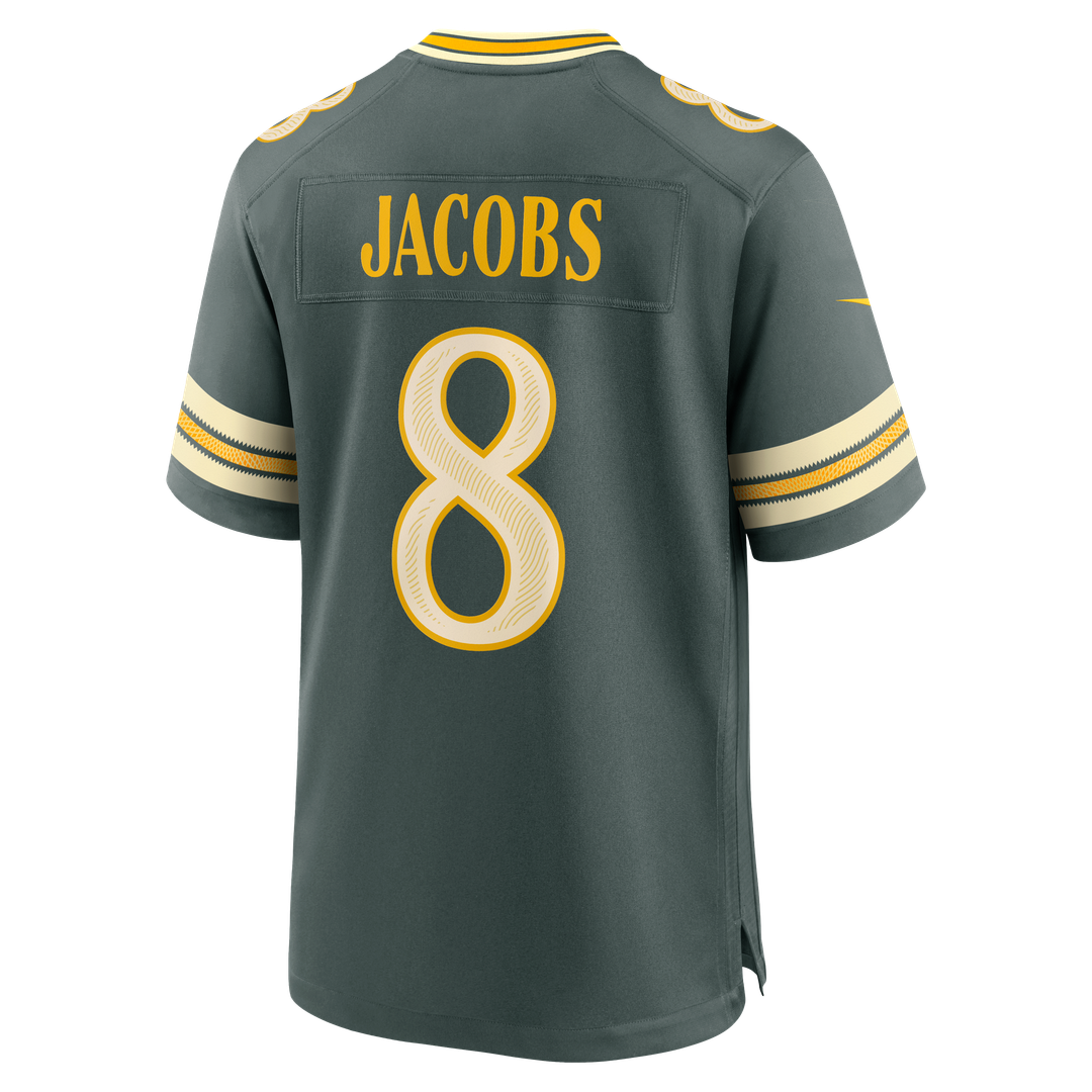 Josh Jacobs Green Bay Packers Nike Green 2026 Rivalries Collection Game Jersey