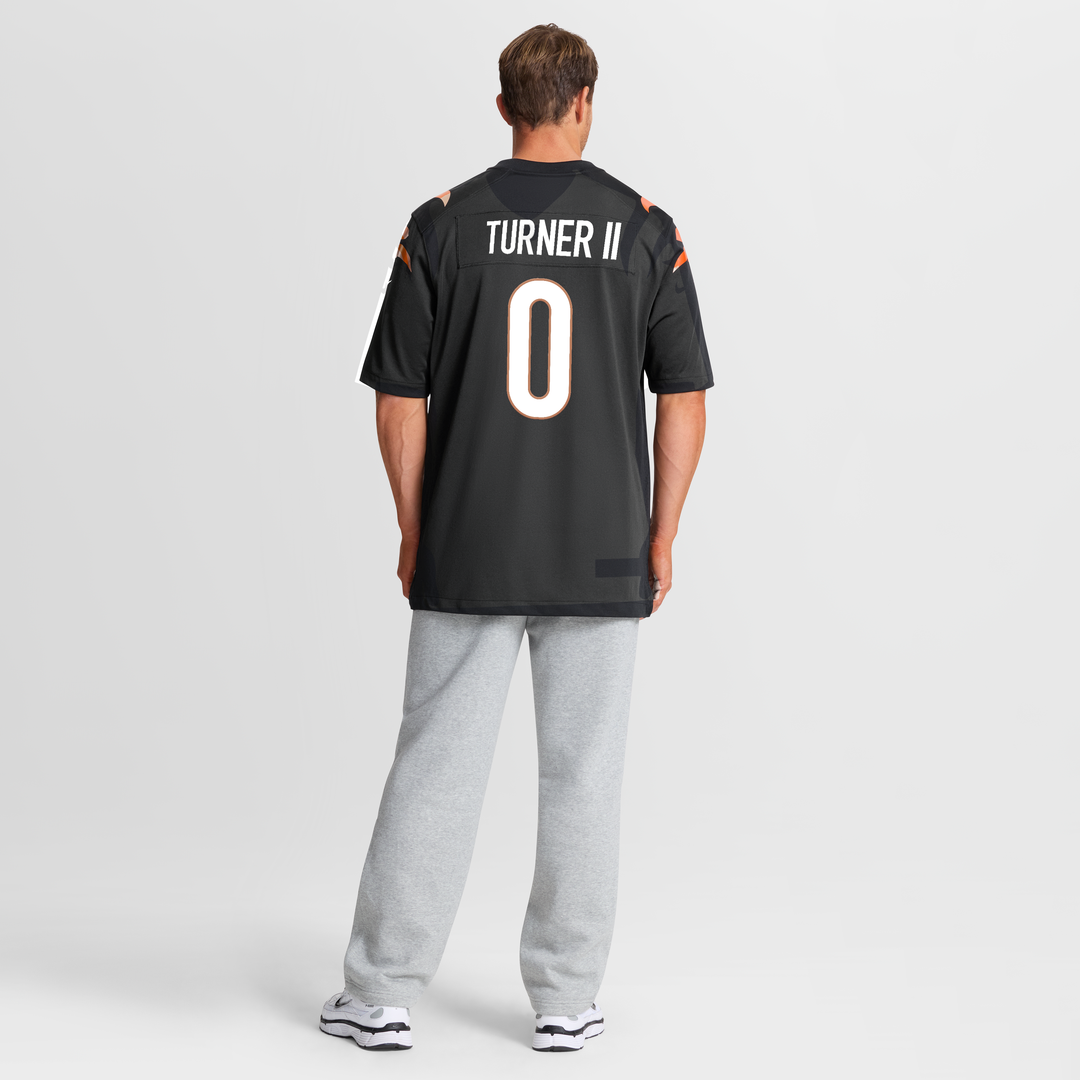 DJ Turner II Cincinnati Bengals Nike Black Team Game Jersey