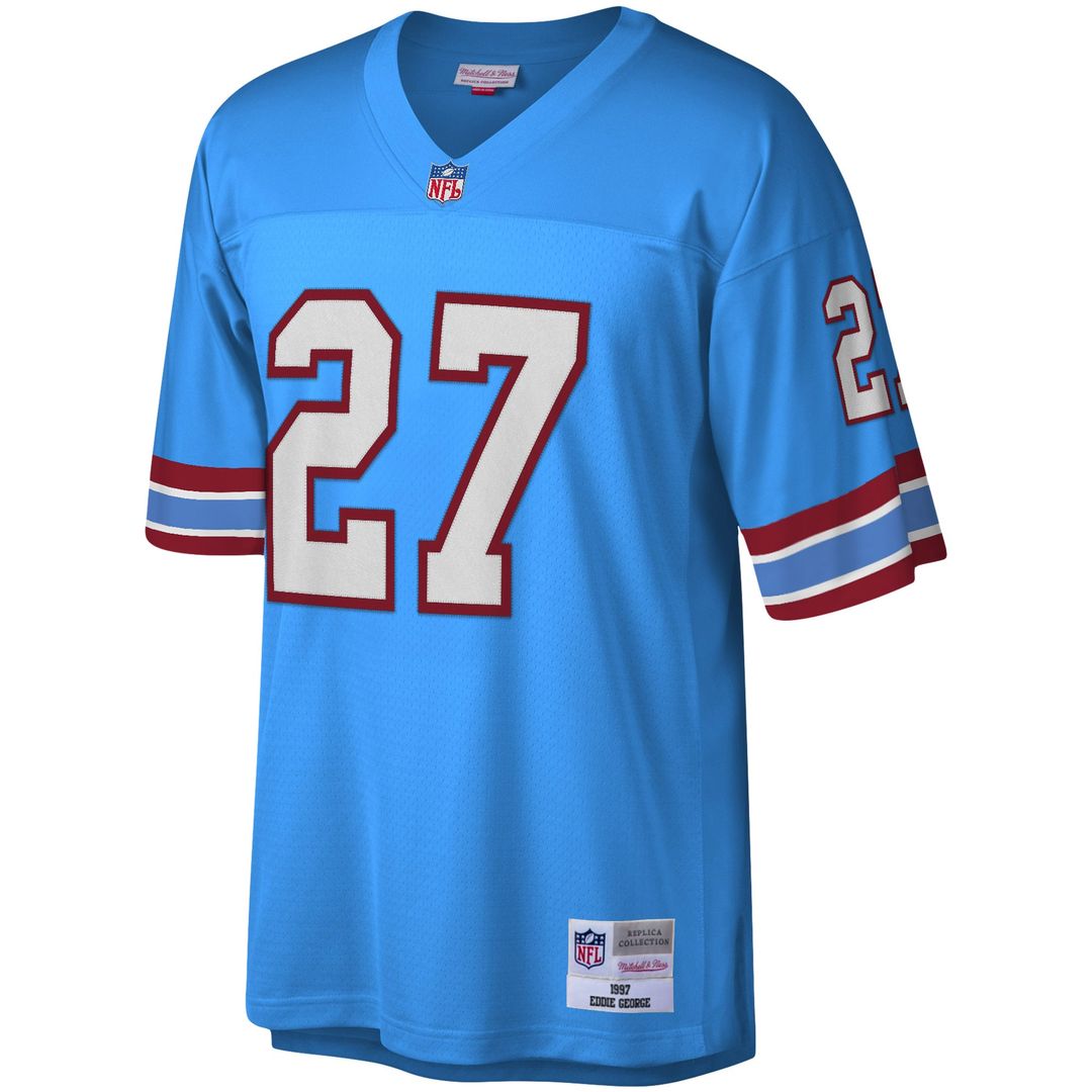Eddie George Houston Oilers Mitchell & Ness White Legacy Replica Jersey