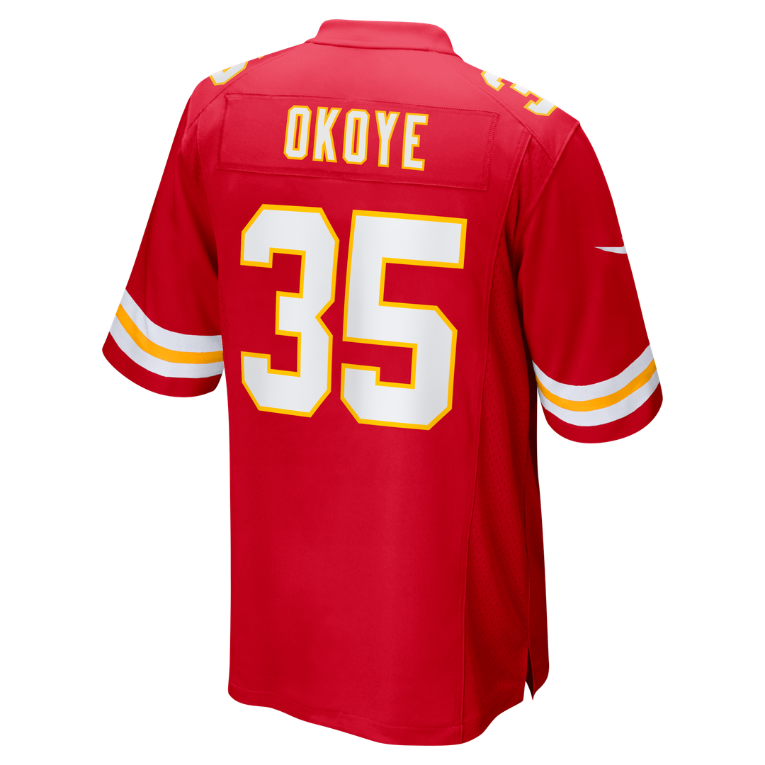 Christian Okoye Kansas City Chiefs Nike Red Game Retired Player Jersey