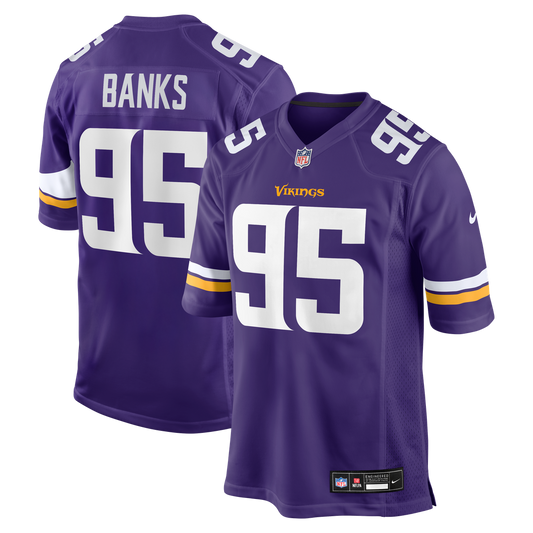 Caleb Banks Minnesota Vikings Nike Purple Team Game Jersey
