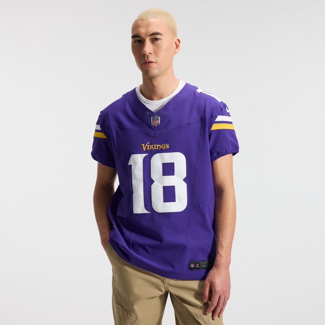 Justin Jefferson Minnesota Vikings Nike Purple Team Vapor F.U.S.E. Elite Jersey