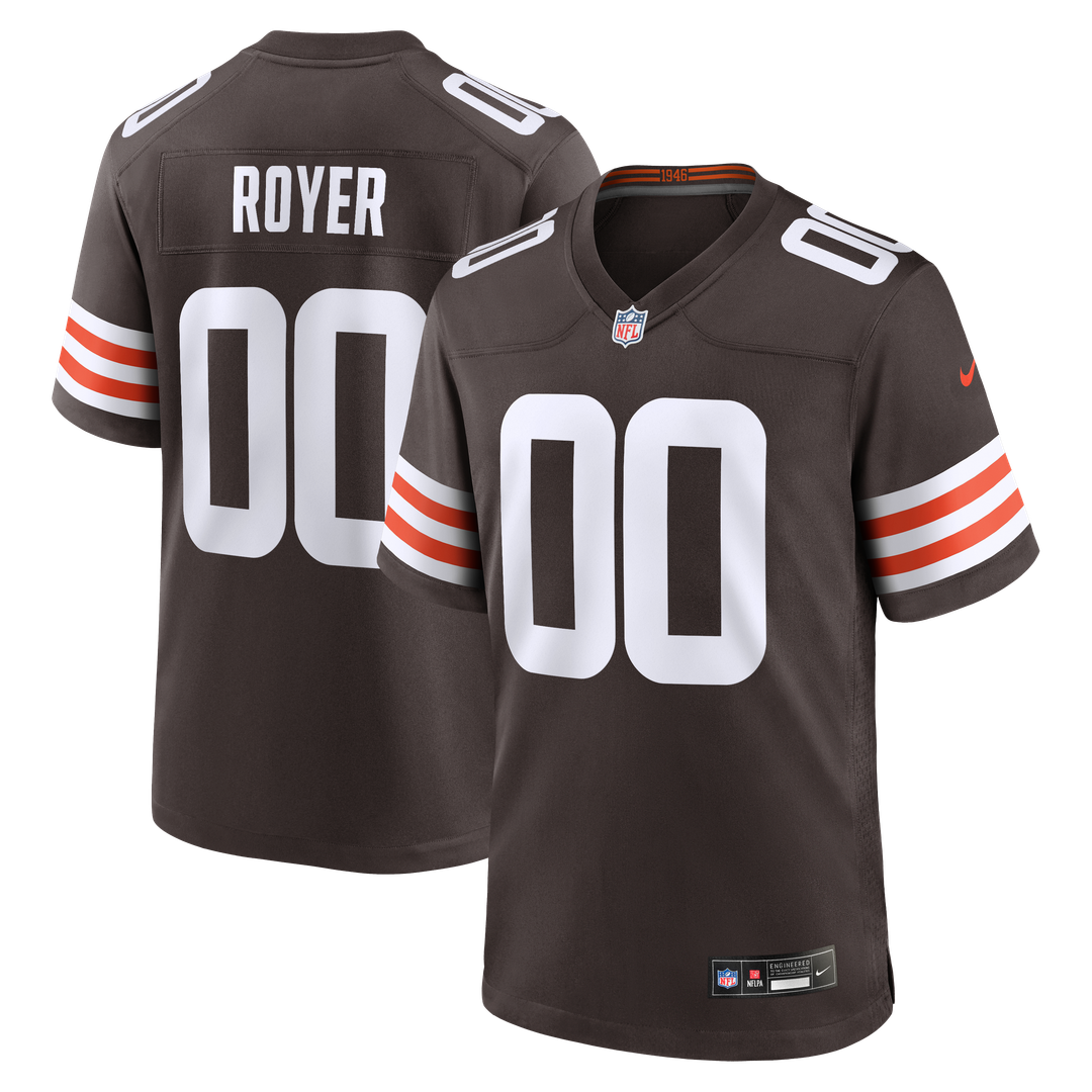 Joe Royer Cleveland Browns Nike Brown Game Jersey