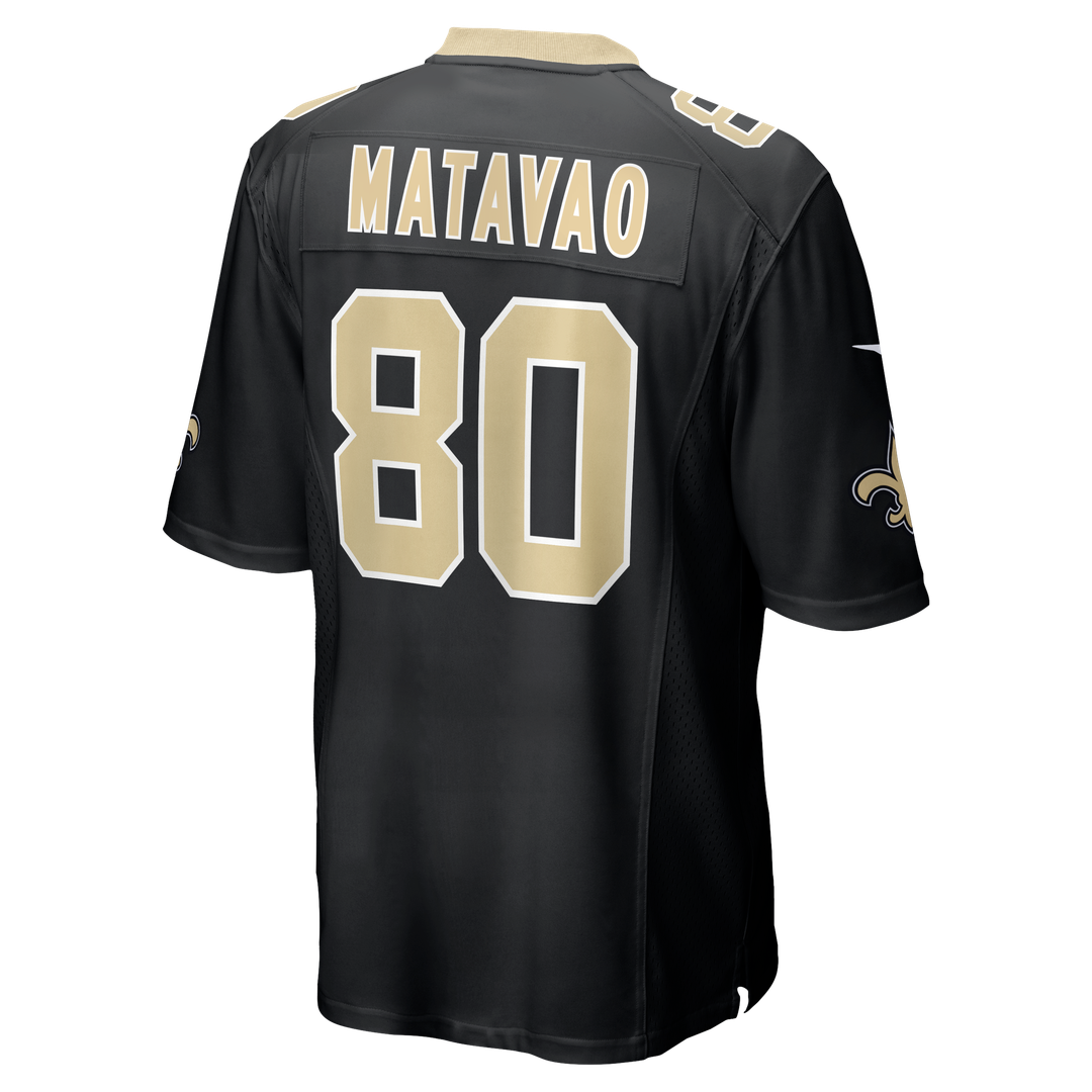 Moliki Matavao New Orleans Saints Nike Black Team Game Jersey