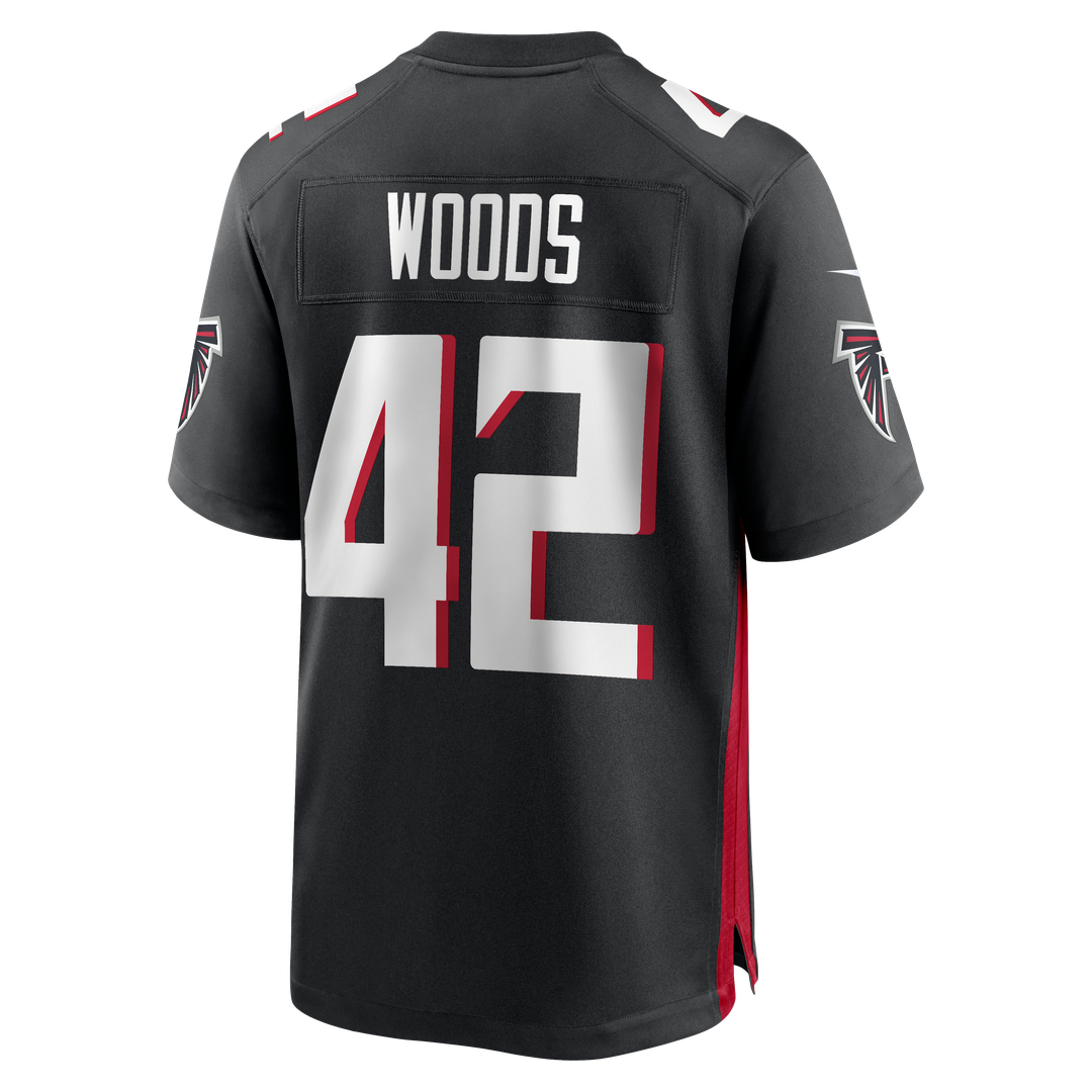 Josh Woods Atlanta Falcons Nike Black Team Game Jersey