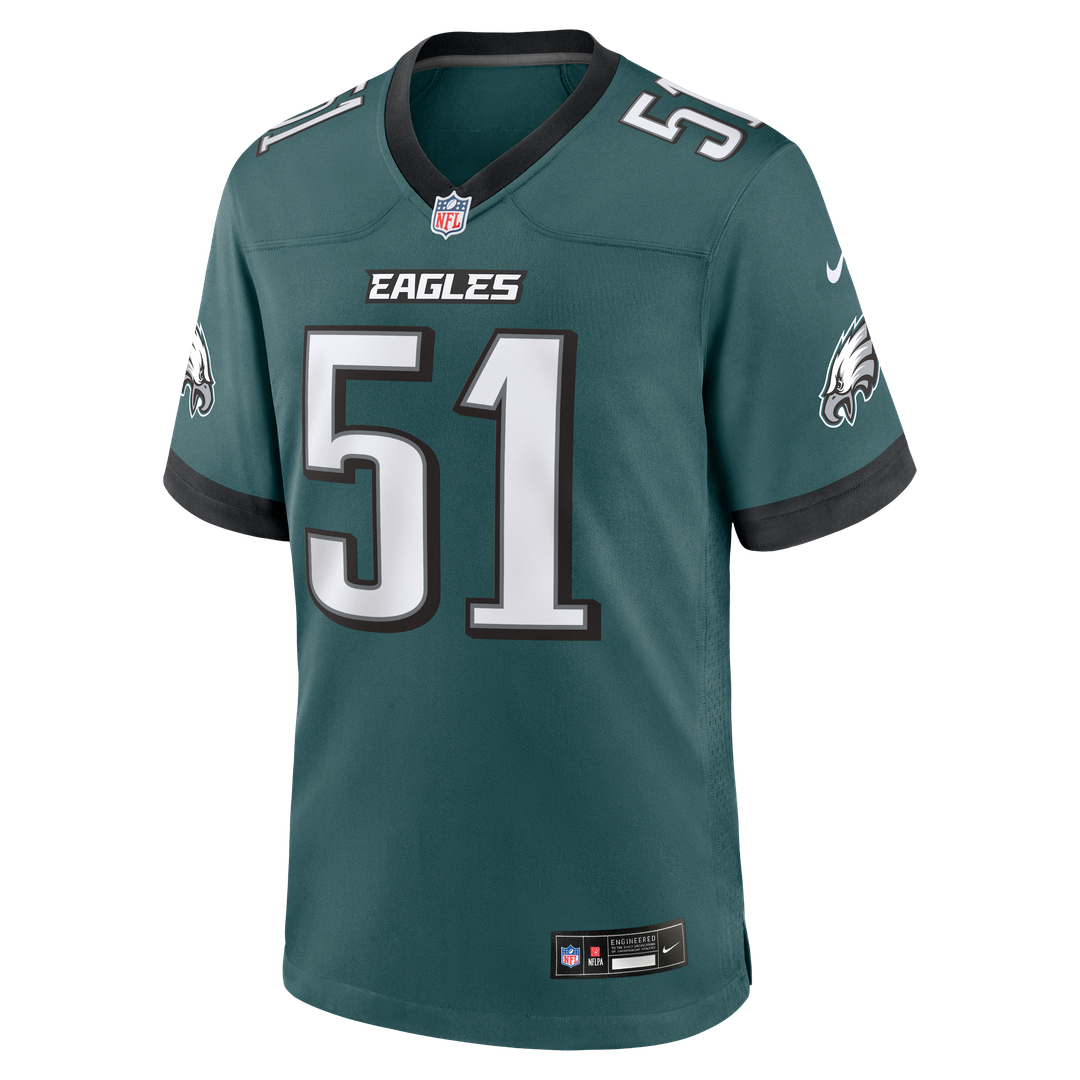Cam Jurgens Philadelphia Eagles Nike Midnight Green Team Game Jersey