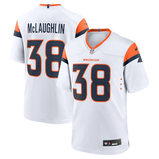 Jaleel McLaughlin Denver Broncos Nike White Game Jersey