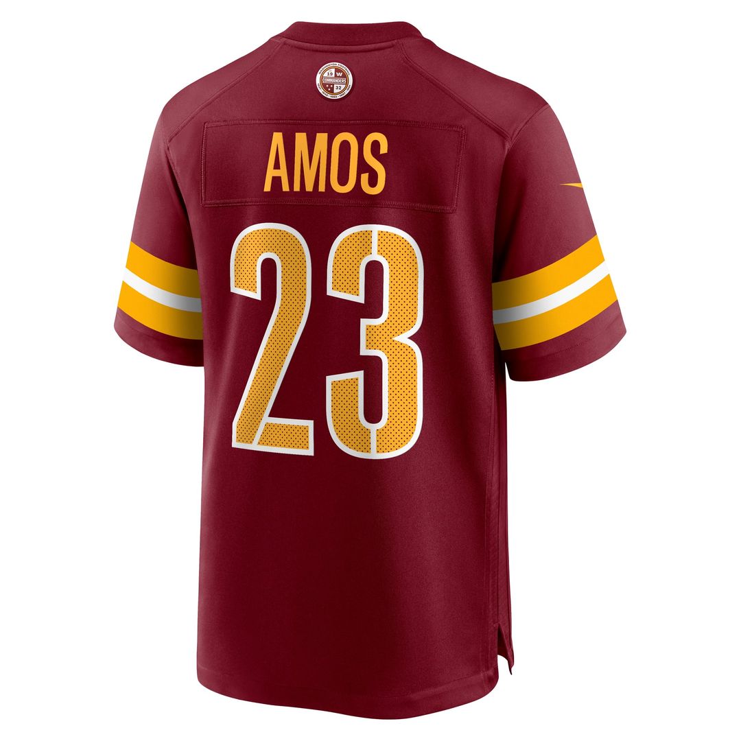 Trey Amos Washington Commanders Nike Burgundy Team Game Jersey