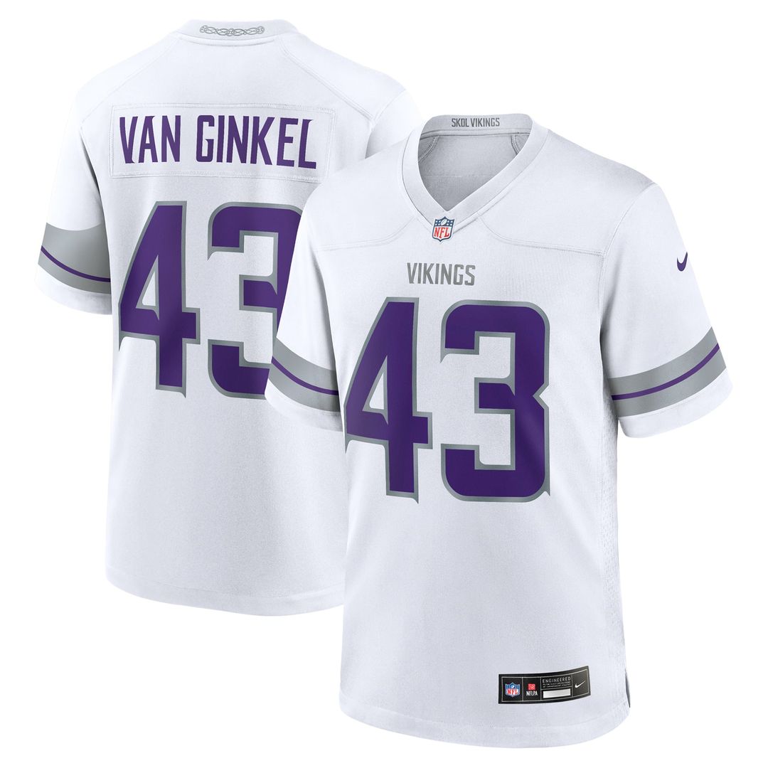 Andrew Van Ginkel Minnesota Vikings Nike White Alternate Game Jersey