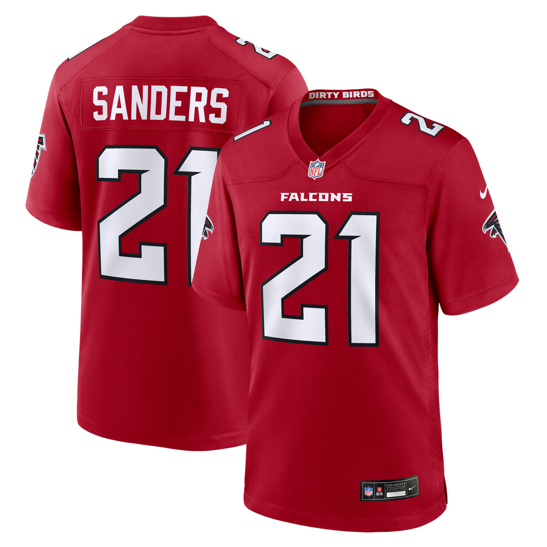 Deion Sanders Atlanta Falcons Nike Red Retired Player Game Jersey