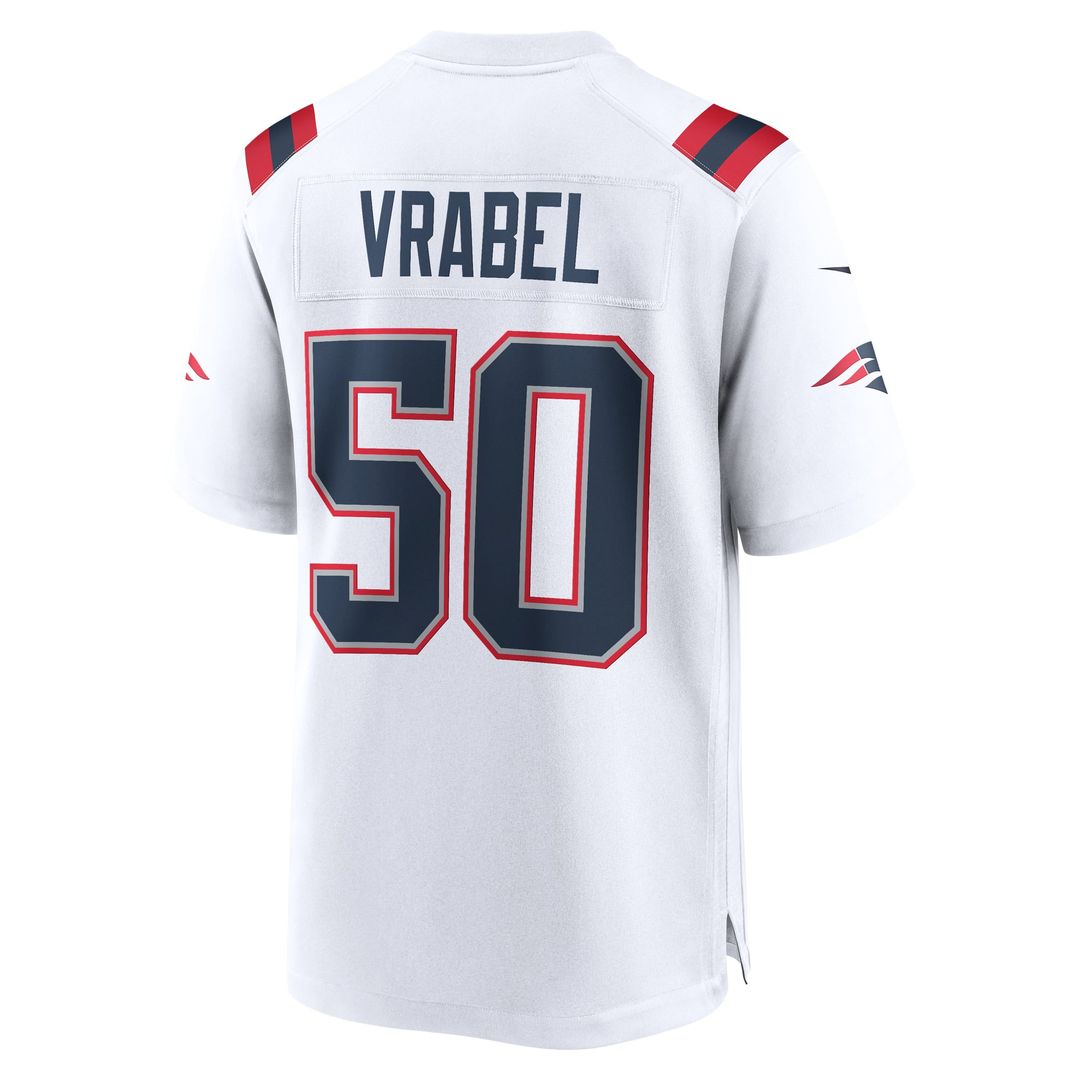 Mike Vrabel New England Patriots Nike White Retired Player Game Jersey