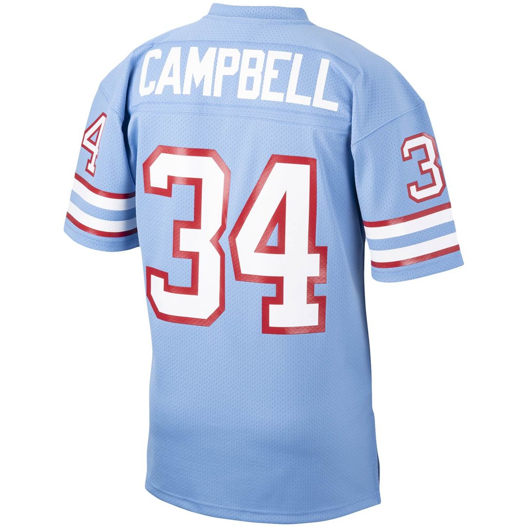 Earl Campbell Houston Oilers 1980 Mitchell & Ness Light Blue Authentic Throwback Retired Player Jersey
