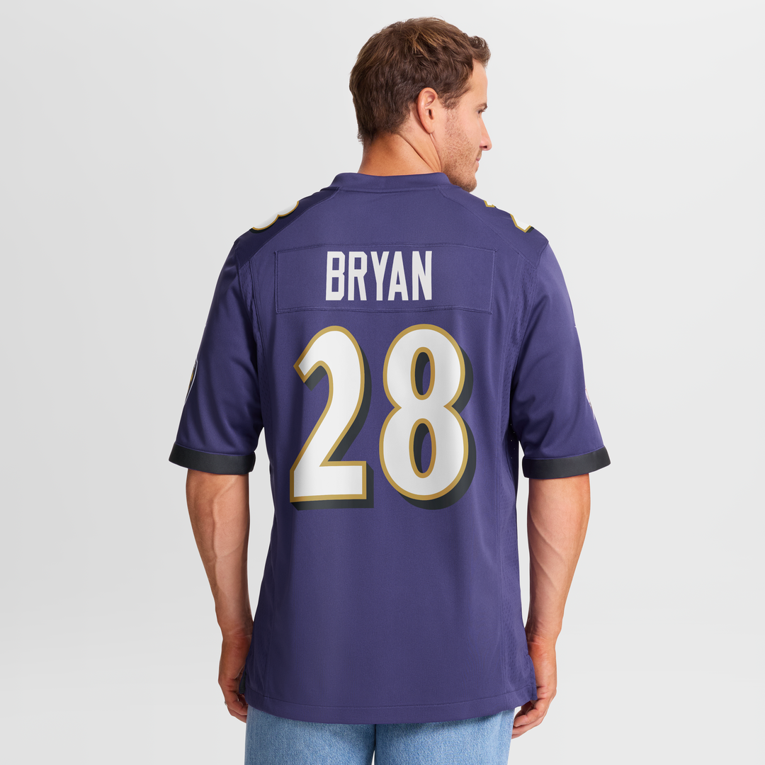 Taven Bryan Baltimore Ravens Nike Purple Team Game Jersey