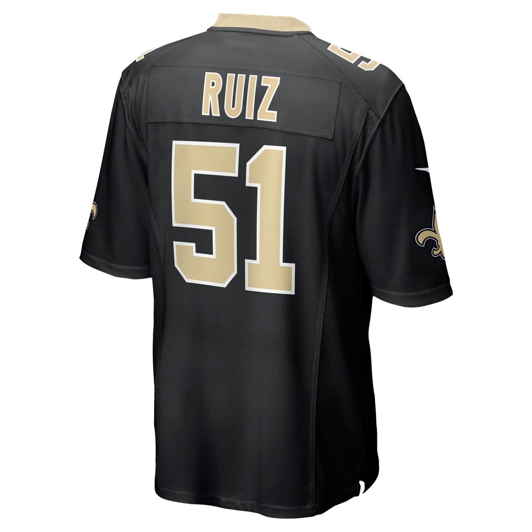 Cesar Ruiz New Orleans Saints Nike Black Game Jersey