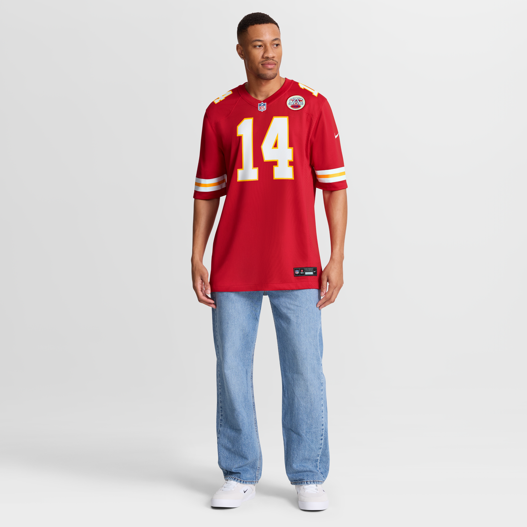 Garrett Nussmeier Kansas City Chiefs Nike Red Game Jersey