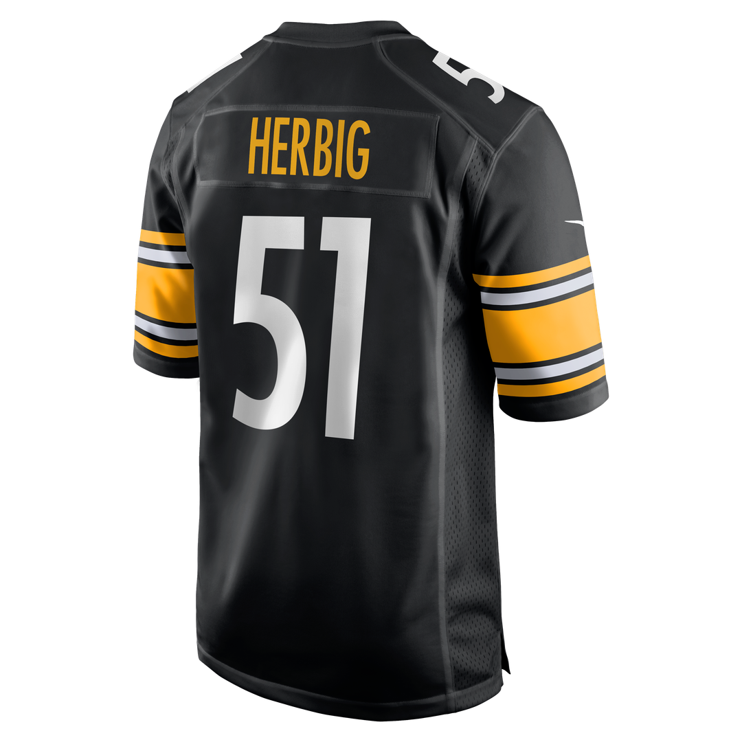 Nick Herbig Pittsburgh Steelers Nike Black Game Jersey