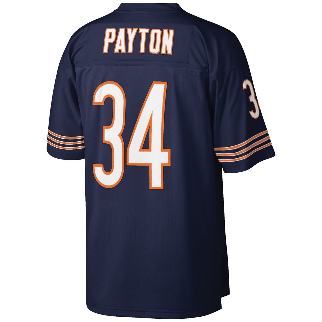 Walter Payton Chicago Bears Mitchell & Ness White Big & Tall 1985 Retired Player Replica Jersey