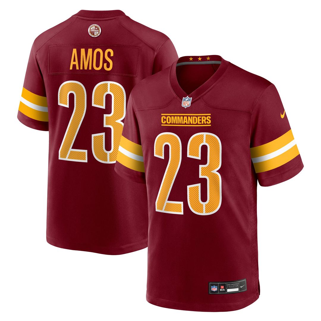 Trey Amos Washington Commanders Nike Burgundy Team Game Jersey