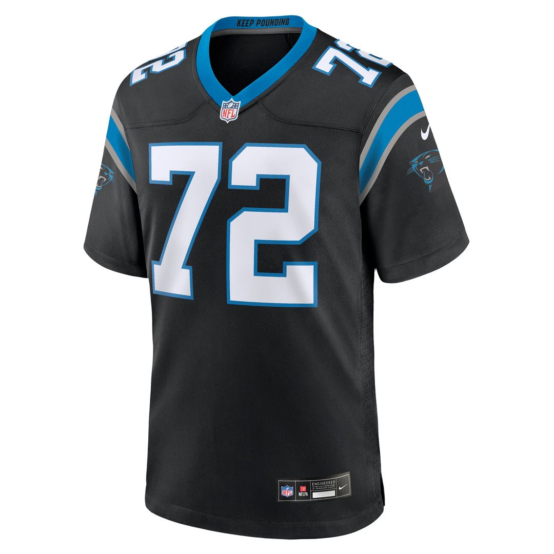 Taylor Moton Carolina Panthers Nike Black Team Game Jersey