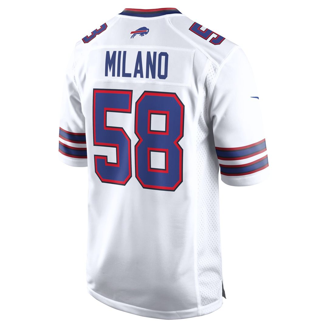 Matt Milano Buffalo Bills Nike White Away Game Player Jersey