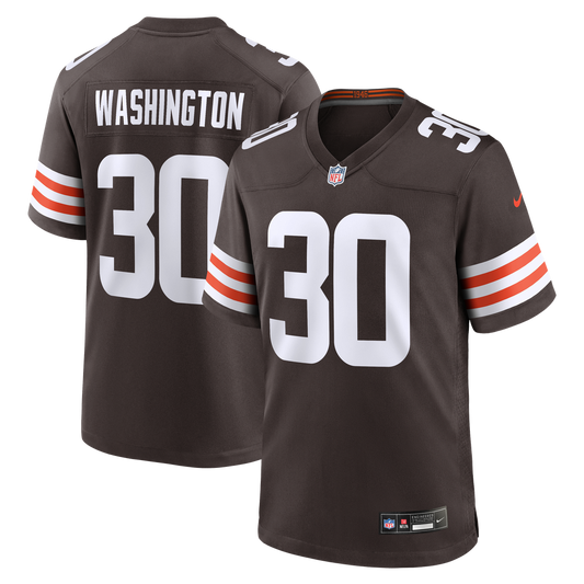 Zion Washington Cleveland Browns Nike Brown Team Game Jersey