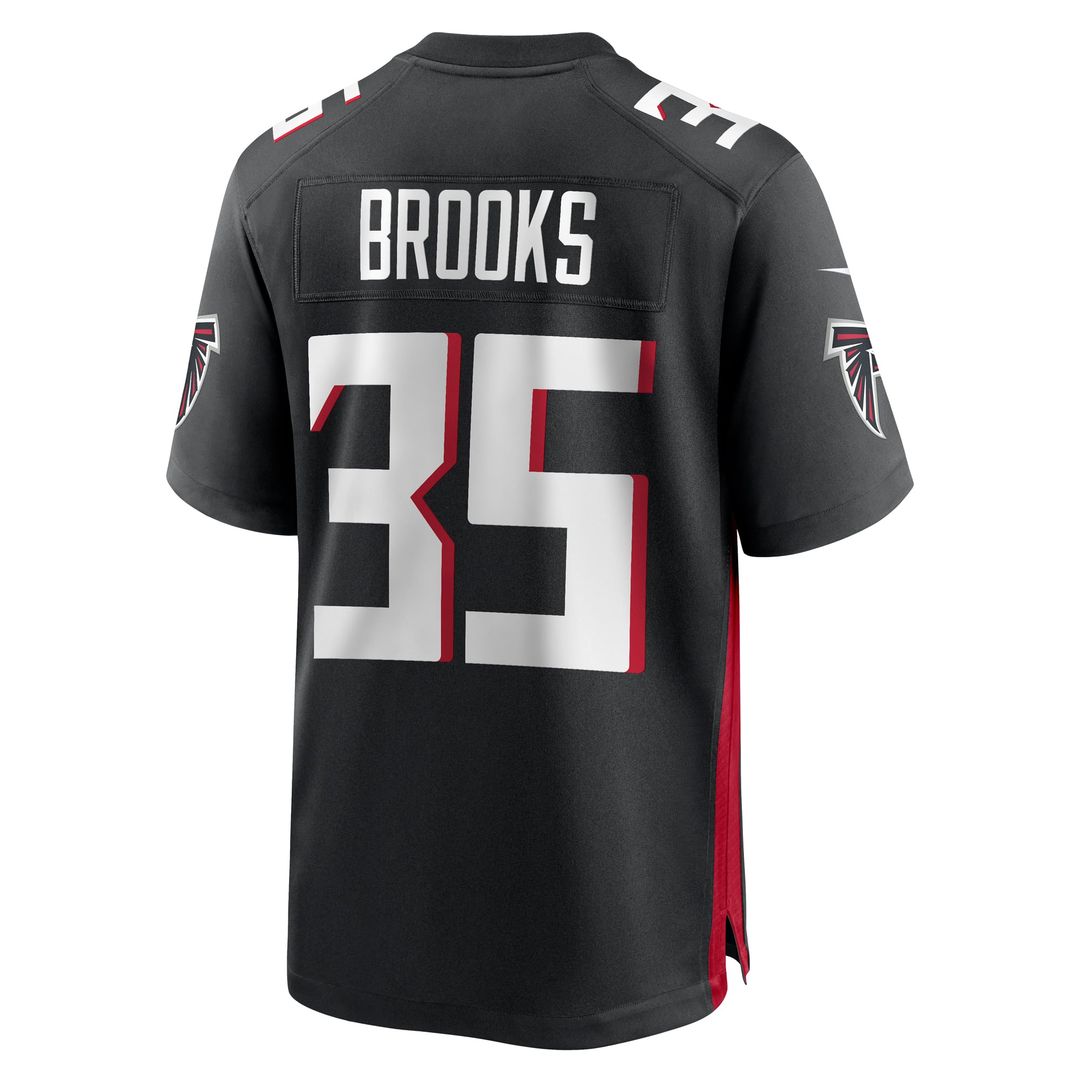 Natrone Brooks Atlanta Falcons Nike Black Team Game Jersey
