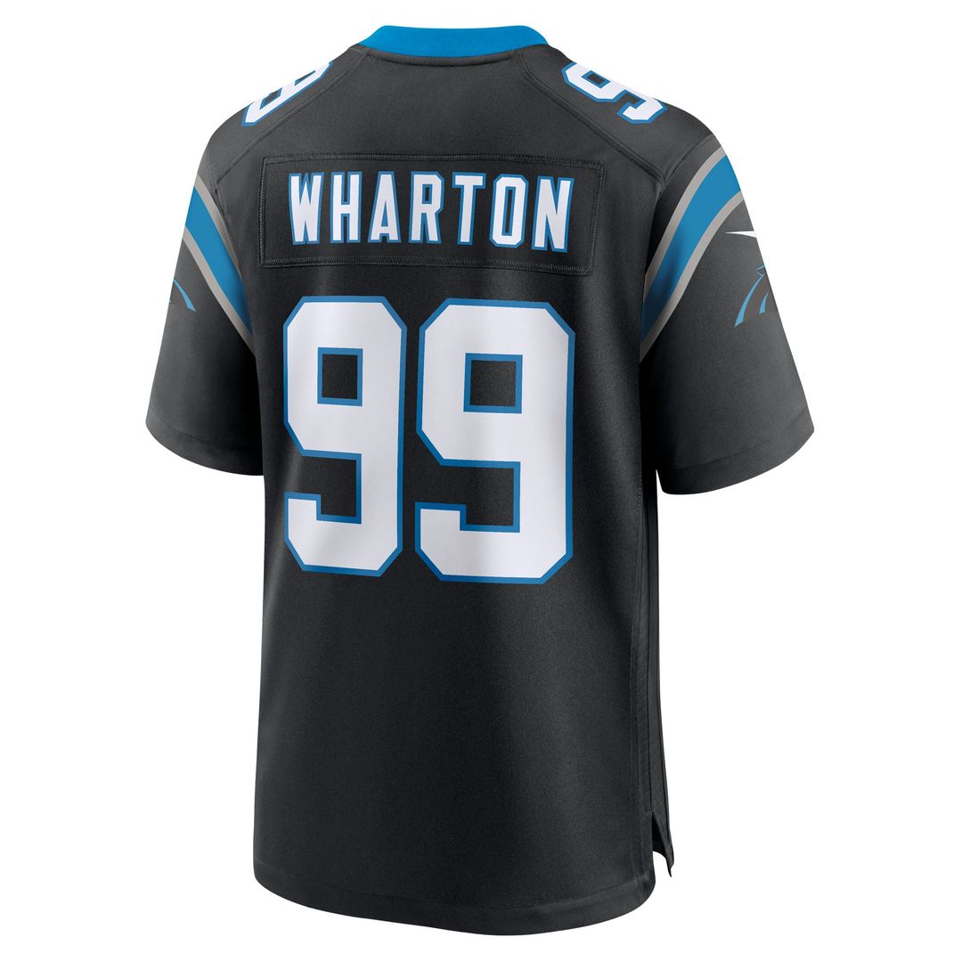 Tershawn Wharton Carolina Panthers Nike Black Team Game Jersey