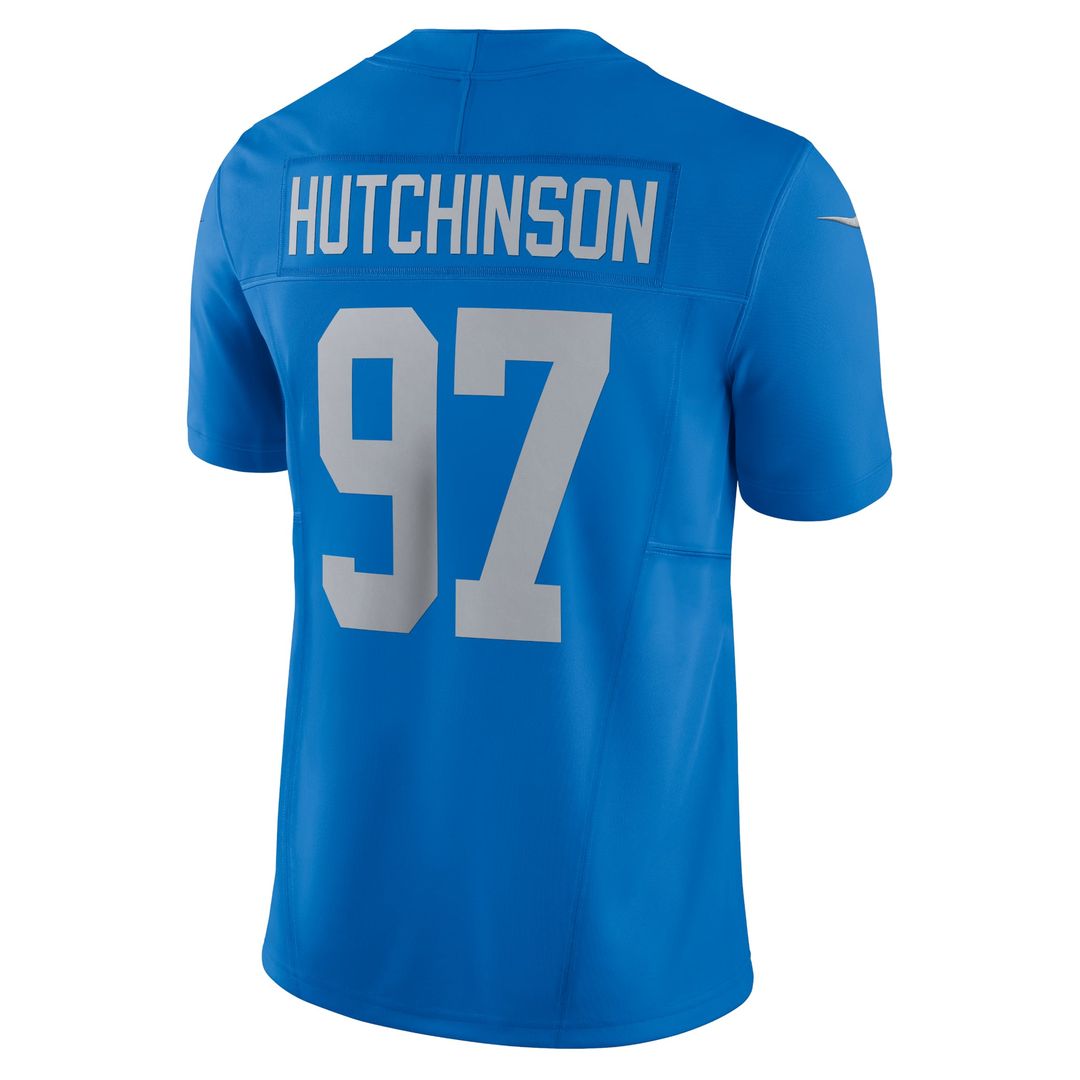 Aidan Hutchinson Detroit Lions Nike Blue Vapor F.U.S.E. Alternate Limited Jersey