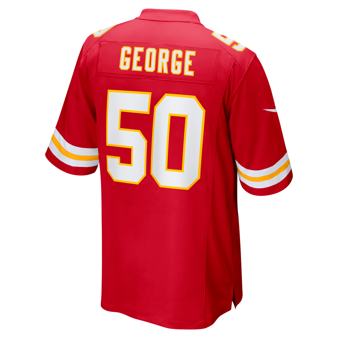 Brandon George Kansas City Chiefs Nike Red Team Game Jersey