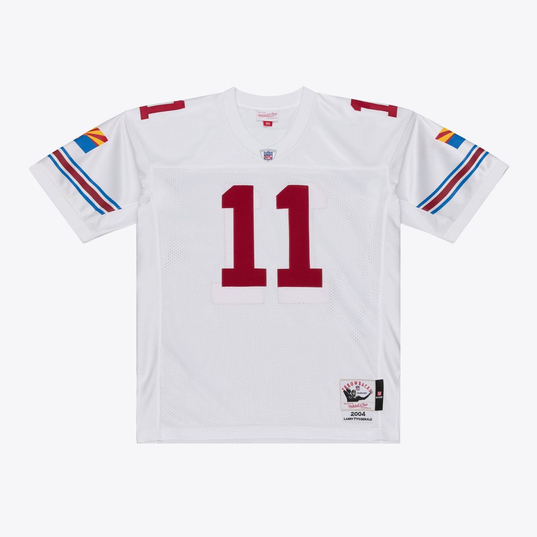 Larry Fitzgerald Arizona Cardinals Mitchell & Ness White Big & Tall 2004 Legacy Retired Player Jersey