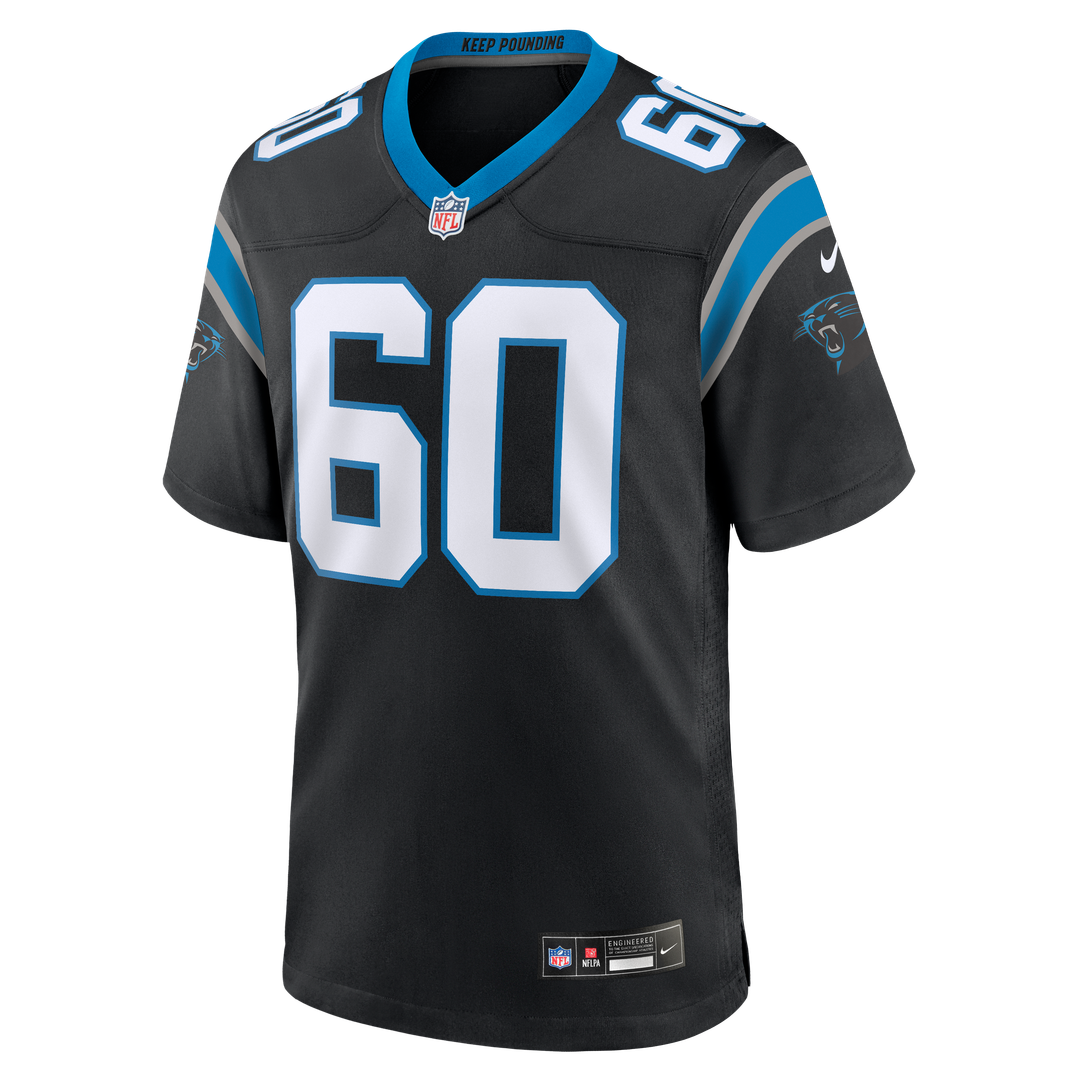 Nick Samac Carolina Panthers Nike Black Team Game Jersey