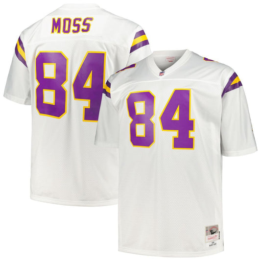 Randy Moss Minnesota Vikings Mitchell & Ness White Big & Tall 1998 Legacy Retired Player Jersey