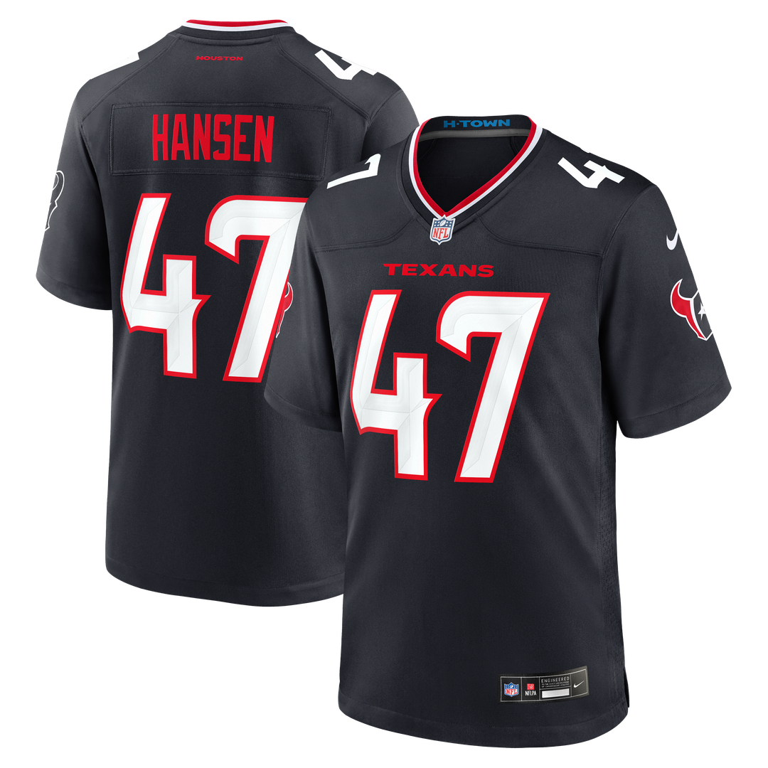 Louis Hansen Houston Texans Nike Navy Team Game Jersey